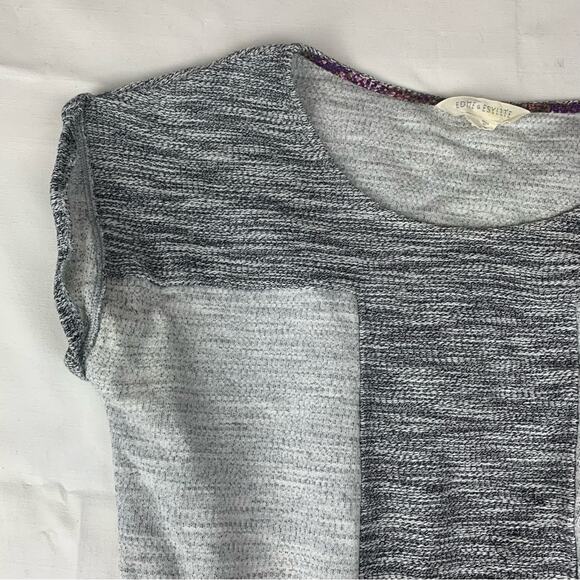 Edme + Esyltte women's large gray mini dress anthropologie white casual cap crew - Picture 4 of 9